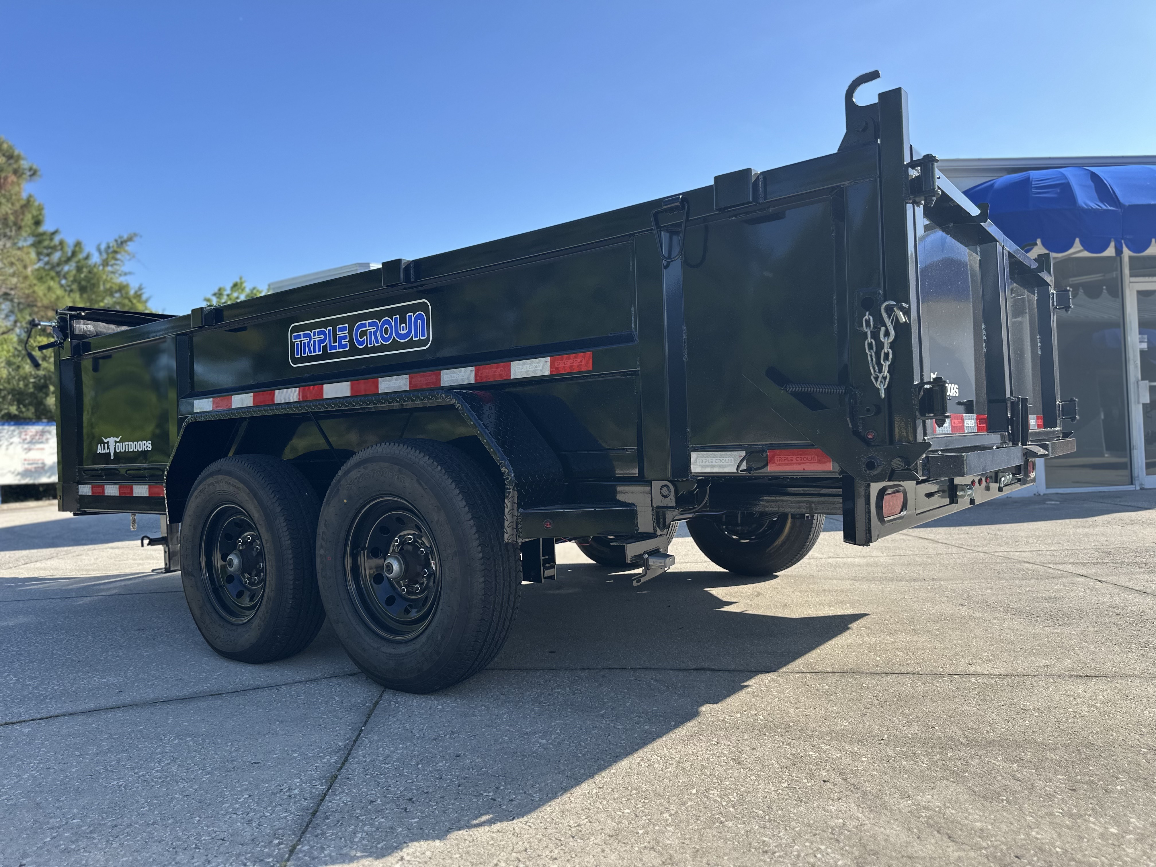 New 2025 Triple Crown Trailers 7x14 14K Lowside Dump Trailer