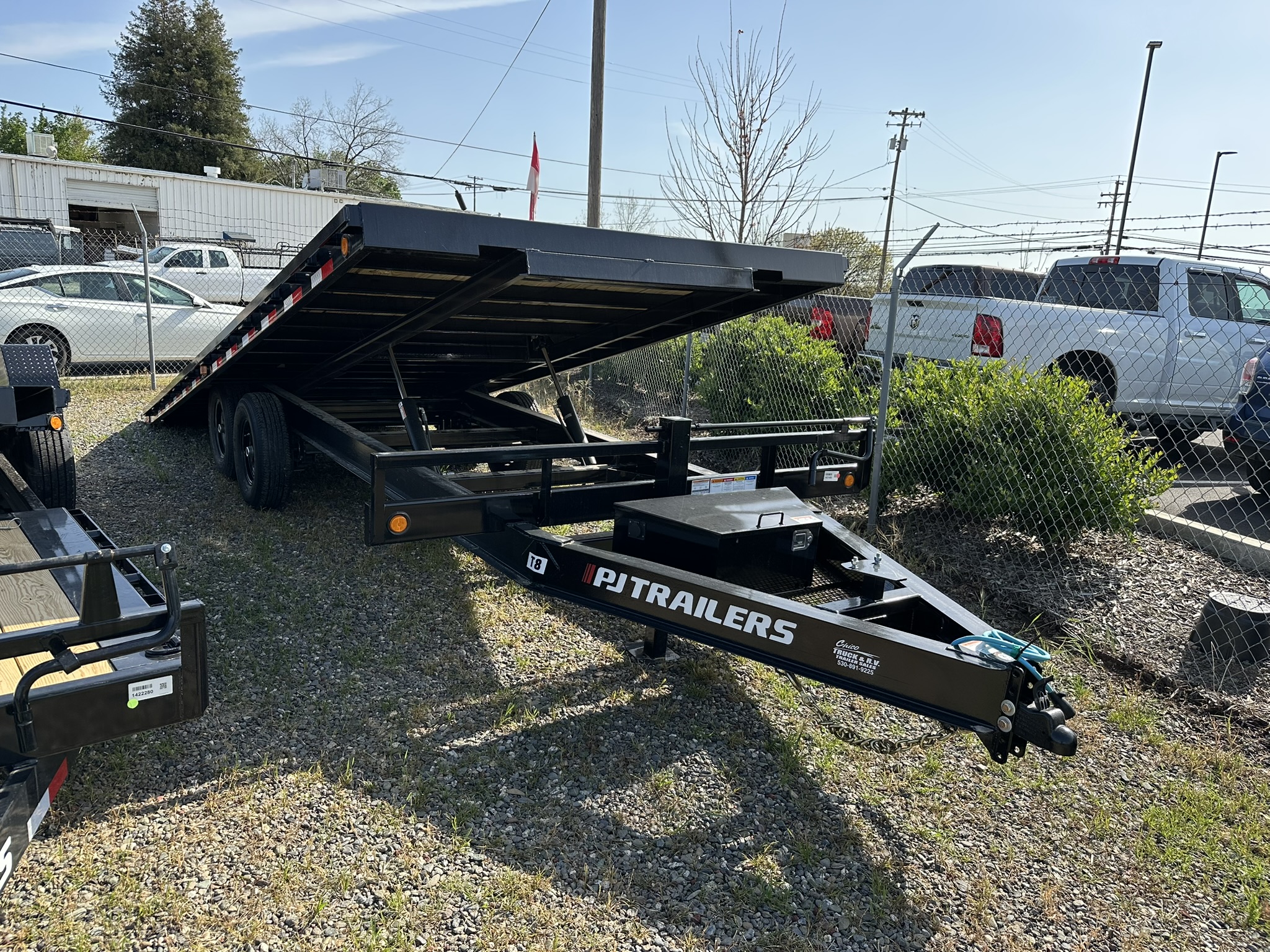 New 2025 PJ Trailers T822 Equipment Deckover Tilt Trailer