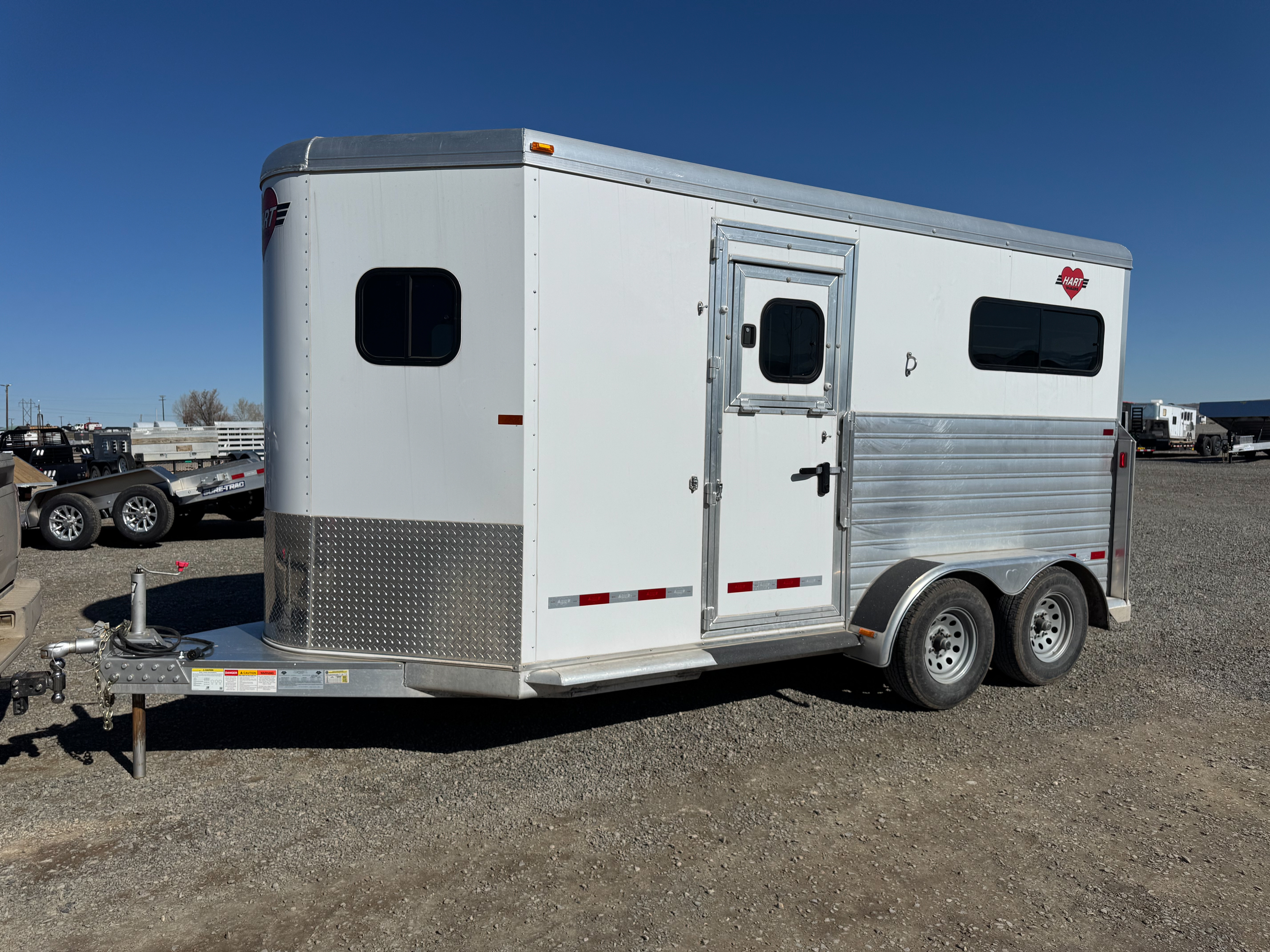 Used 2023 Hart Trailer 2H Straight Horse Trailer