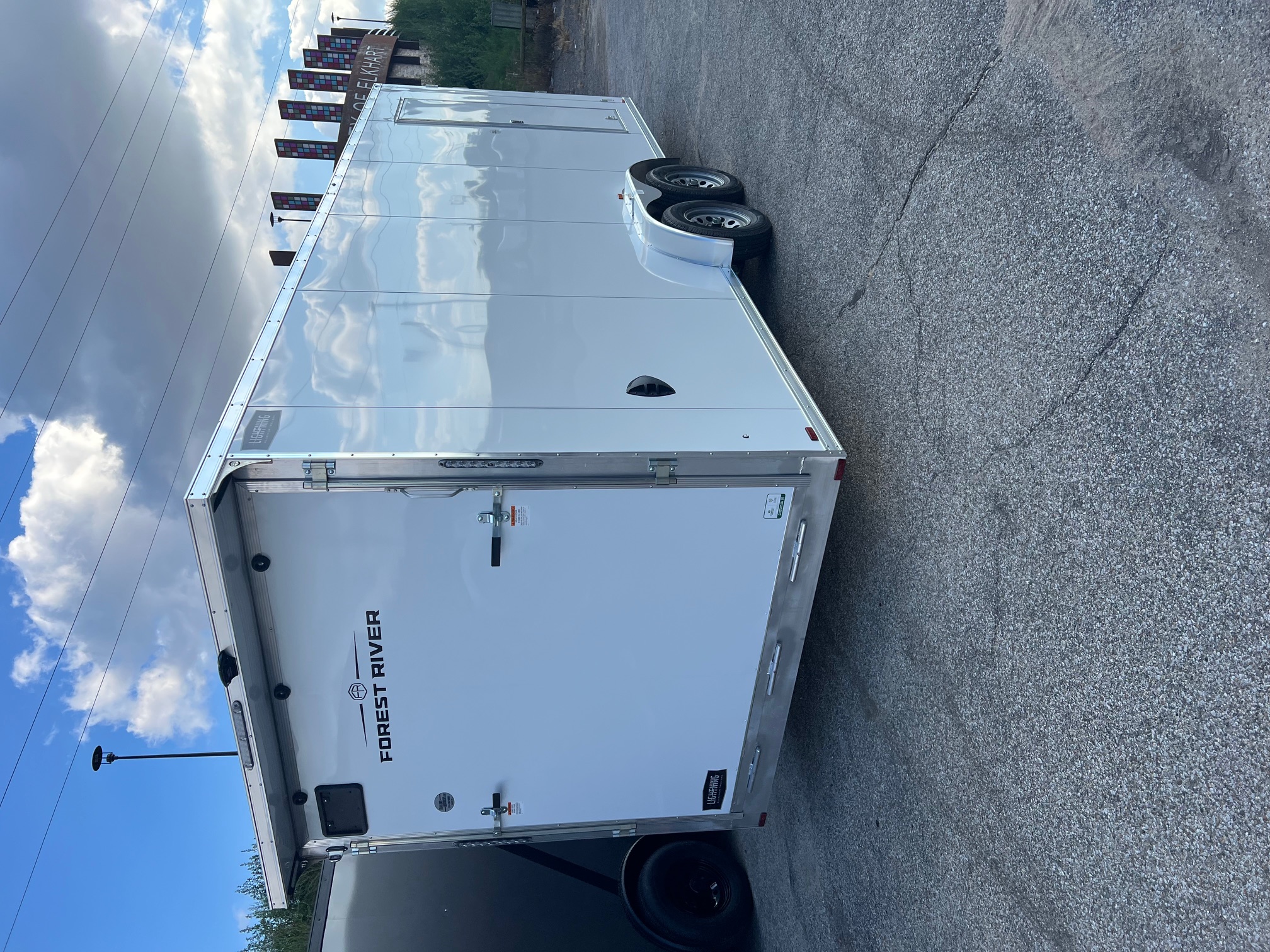 New 2026 FOREST RIVER Lighting 7.5 x 27 All Aluminum Snowmobile Trailer #41901